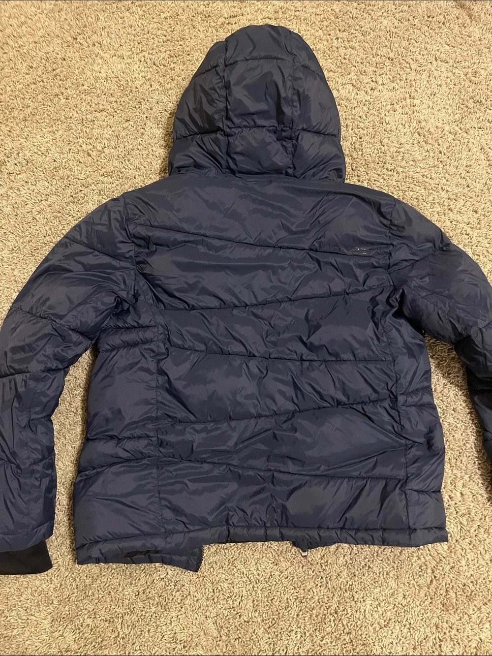 Kids Spyder Hooded Navy Quilted Puffer Jacket - Lightweight Warmth